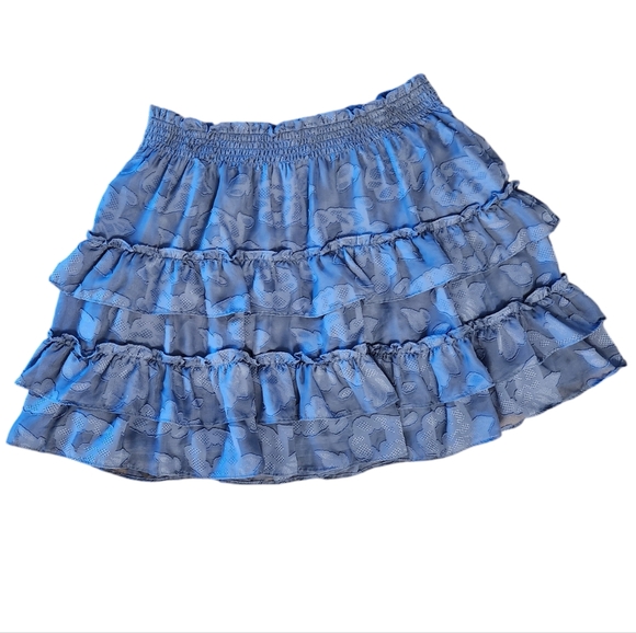 Lauren Conrad Smocked Waist Tiered Mini Skirt - Picture 2 of 3